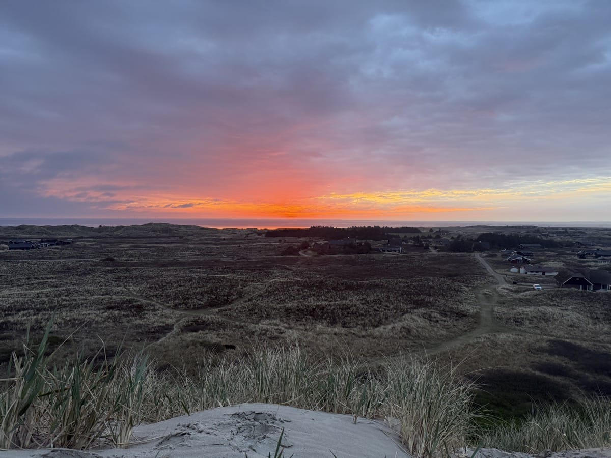 The sun rising over the Fjord quite early this April - Photo courtesy of author