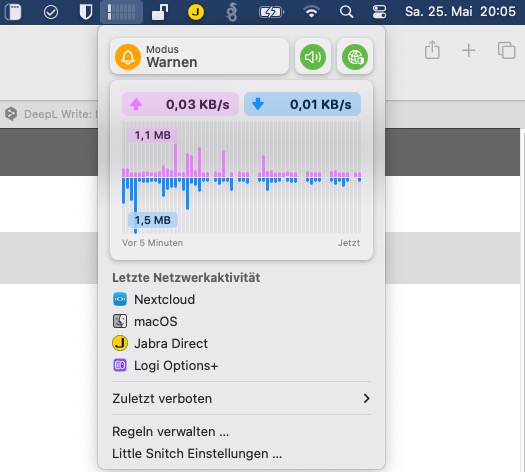 Little Snitch 6 in macOS’ menu bar